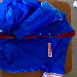 Reversible royal blue and maroon NBA Winter Coat